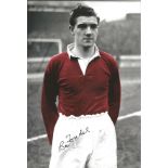 Bill Foulkes signed 12x8 colourised photo pictured in Manchester United kit. William Anthony Foulkes