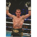 Boxing Scott Quigg signed 12x8 colour photo. Scott Quigg (born 9 October 1988) is a British former