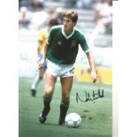 Norman Whiteside Northern Ireland Signed 12 x 8 inch football photo. Good Condition. All