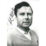 Peter Alliss Signed 12 x 8 inch golf black and white photo. Good Condition. All autographs come with