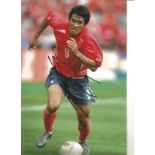 Seol Ki-Hyeon 12 X 8 South Korea signed colour football photo . Good Condition. All autographs