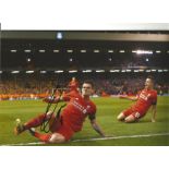 Dejan Lovren Liverpool Signed 12 x 8 inch football photo. Good Condition. All autographs come with a