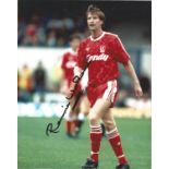 Ronnie Whelan signed 10x8 colour photo pictured playing for Liverpool. Good Condition. All