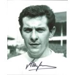 Alan Mullery signed 10x8 black and white photo pictured during his playing days with Tottenham