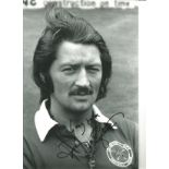 Frank Worthington Leicester City Signed 12 x 8 inch football photo. Good Condition. All autographs
