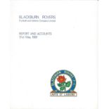 Football Blackburn Rovers Football and Athletic Company Limited report and accounts booklet for