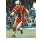 Football Terry Yorath 10x8 Signed Colour Photo Pictured In Action For Wales. Good Condition. All