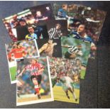 Football collection 13 fantastic, signed colour magazine photos includes all well-known names such