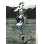 Albert Scanlon Man United Signed 12 x 8 inch football black and white photo. Good Condition. All