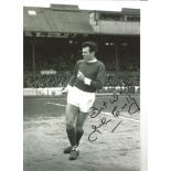 John Connelly Man United Signed 12 x 8 inch football black and white photo. Good Condition. All