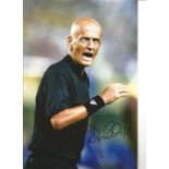 Pierluigi Collina Referee Signed 12 x 8 inch football photo. Good Condition. All autographs come