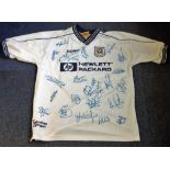 Football Tottenham Hotspur multi signed home shirt from the 2000/2001 season 20 signatures