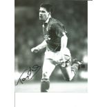Football Tony Cottee12x8 Signed Colour Photo Pictured In Action For Everton. Good Condition. All