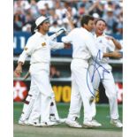 Cricket Robert Croft signed 10x8 colour photo pictured while playing for England in the 1996 One Day