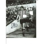 Football Frank Clarke 10x8 Signed B/W Photo Pictured Leading Newcastle United Out. Good Condition.