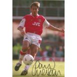 Paul Merson signed 12x8 colour photo pictured in action for Arsenal. Good Condition. All