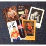 Boxing collection 5 signed colour promo photos from some great champions from around Europe names