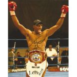 Boxing Johnny Nelson signed 10x8 colour photo. Ivanson Ranny "Johnny" Nelson (born 4 January 1967)