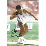 Athletics Daley Thompson signed 12x8 colour photo. Francis Morgan Ayodele Thompson, CBE (born 30