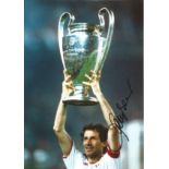 Franco Baresi AC Milan Signed 12 x 8 inch football photo. Good Condition. All autographs come with a