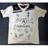 Football Tottenham Hotspur 2013/14 multi signed shirt 12 signatures includes Roberto Soldado, Kyle