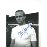 Alex Young Everton Signed 12 x 8 inch football photo. Good Condition. All autographs come with a