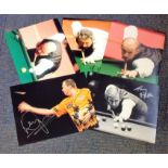 Snooker/Darts collection 5 signed photos from household names such as Wayne Mardle, John Virgo,