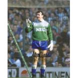 Football Neville Southall signed 10x8 colour photo pictured in action for Everton. Good Condition.