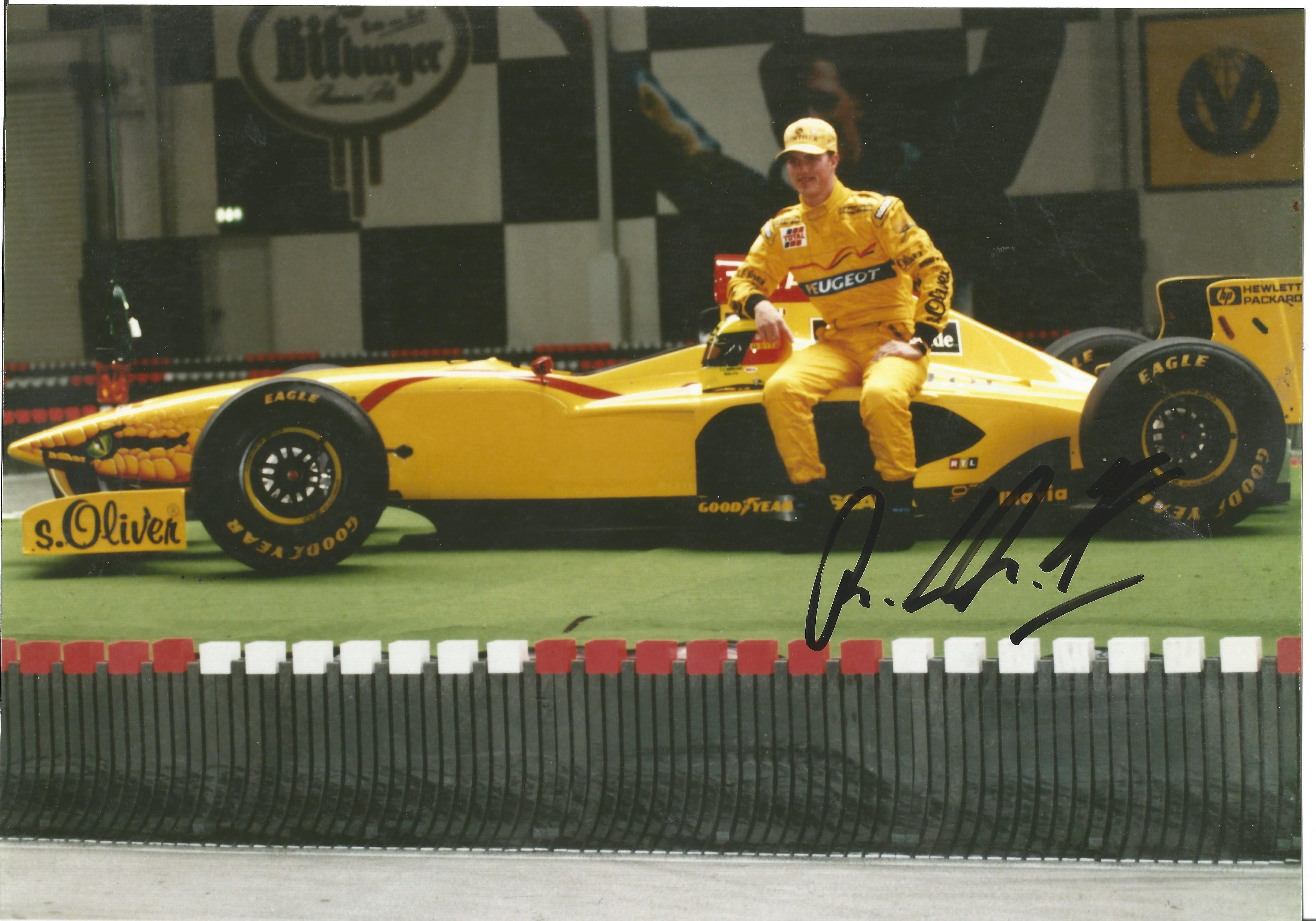 Motor Racing Ralf Schumacher signed 12x8 colour photo pictured while driving for Jordan in Formula