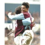 Steve Jones signed 10x8 colour photo pictured celebrating while playing for West Ham United. Good