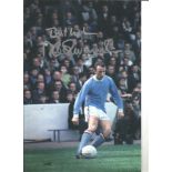 Mike Summerbee Manchester City Signed 12 x 8 inch football photo. Good Condition. All autographs