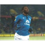 Romelu Lukaku signed 10x8 colour photo pictured while playing for Everton. Good Condition. All