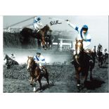 Bob Champion Signed 16 x 12 inch horse racing photo. Good Condition. All autographs come with a