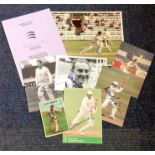Cricket collection 8 assorted signed post card photos and signature pieces great names include