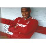 Football John Barnes signed 12x8 colour photo pictured during his time with Liverpool. Good