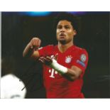 Serge Gnabry signed 10x8 colour photo pictured while playing for Bayern Munich. Good Condition.
