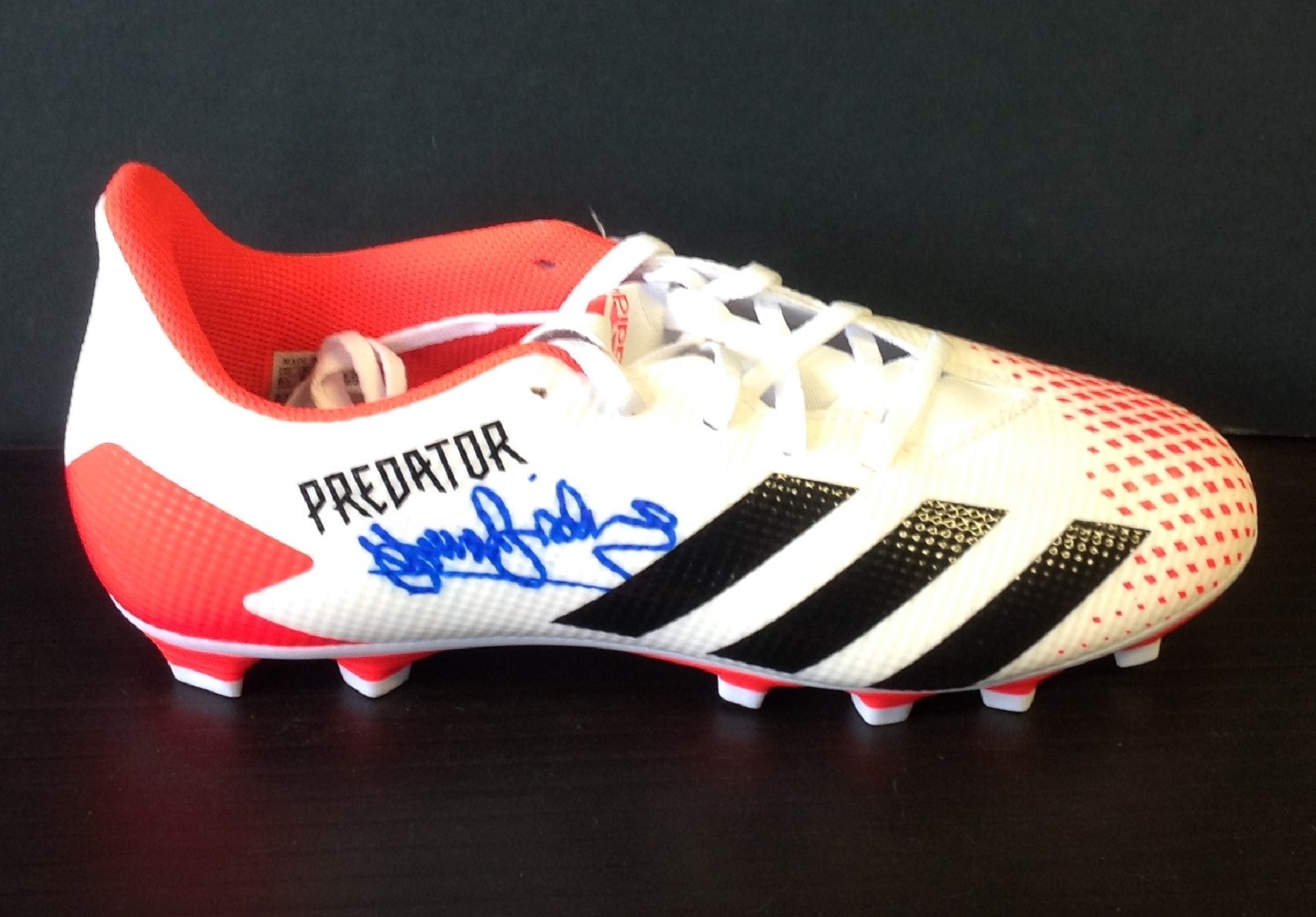 Football Sir Trevor Brooking signed Adidas Predator football boot. Sir Trevor David Brooking, CBE (