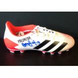 Football Sir Trevor Brooking signed Adidas Predator football boot. Sir Trevor David Brooking, CBE (