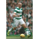 Football Scott Brown signed 12x8 colour photo pictured in action for Celtic. Good Condition. All