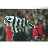 Tino Asprilla Newcastle Signed 12 x 8 inch football photo. Good Condition. All autographs come