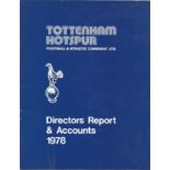 Football Tottenham Hotspur Football and Athletic Company Ltd Directors Report and Accounts booklet