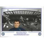 Football Bobby Tambling signed 12x8 colourised montage photo picturing the Stamford Bridge legend in