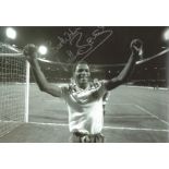 Luther Blissett England Signed 12 x 8 inch football photo. Good Condition. All autographs come