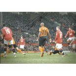 Nani signed 12x8 colour photo pictured in action for Manchester United. Good Condition. All