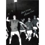 Allan Clarke Leeds United Signed 16 x 12 inch football photo. Good Condition. All autographs come