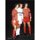 Franz Beckenbauer, Gerd Muller and Phil Beal Germany Signed 16 x 12 inch football photo. Good