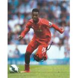 Daniel Sturridge signed 10x8 colour photo pictured while playing for Liverpool. Good Condition.