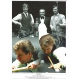 Snooker Cliff Thorburn signed 12x8 colourised montage photo of the 1980 World Snooker Champion. Good