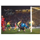 Jeremy Goss Bayern Norwich City Signed 16 x 12 inch football photo. Good Condition. All autographs