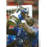 Sol Campbell Portsmouth Signed 12 x 8 inch football photo. Good Condition. All autographs come